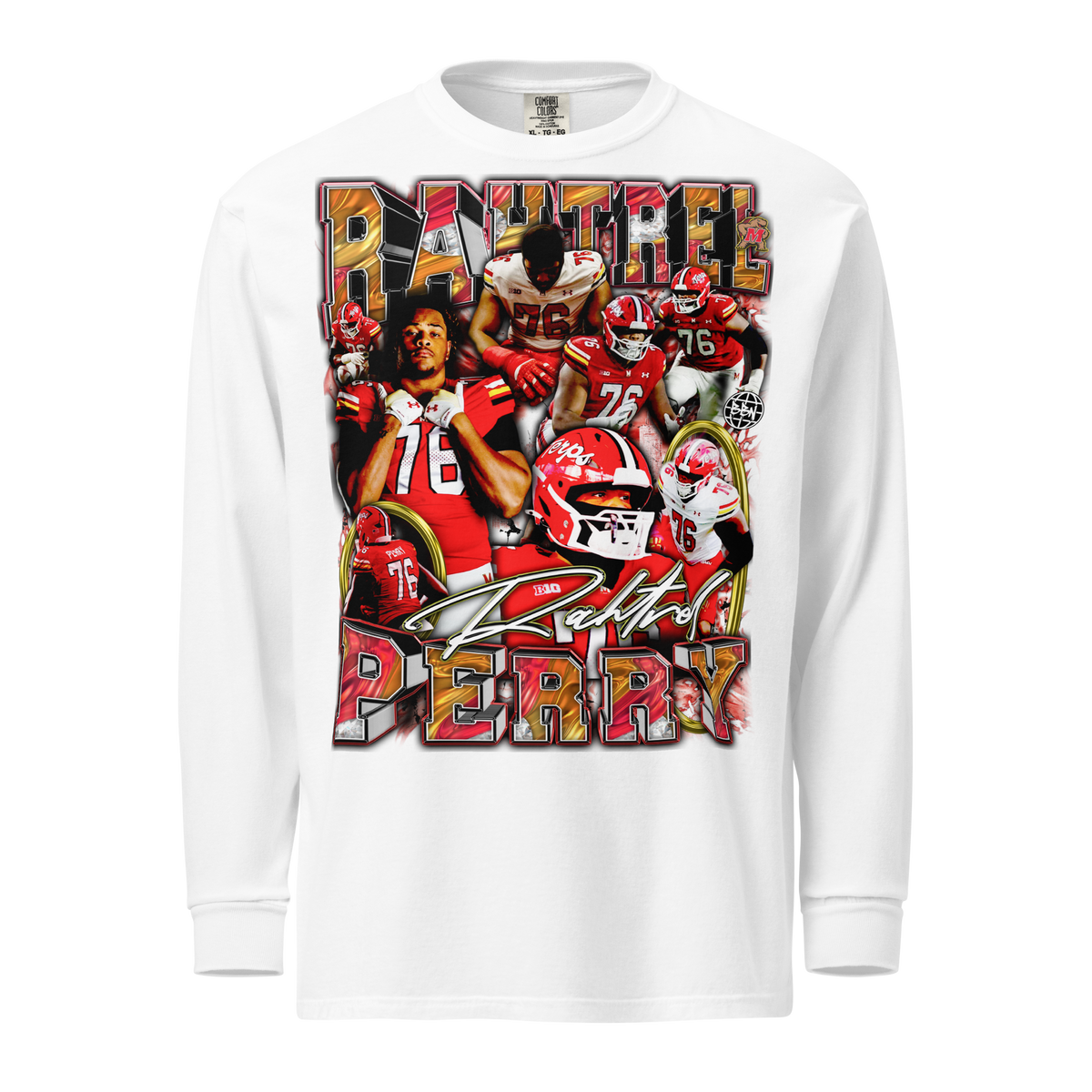 Rahtrel Perry 01 Comfort Longsleeve Tee - White - Product mockup