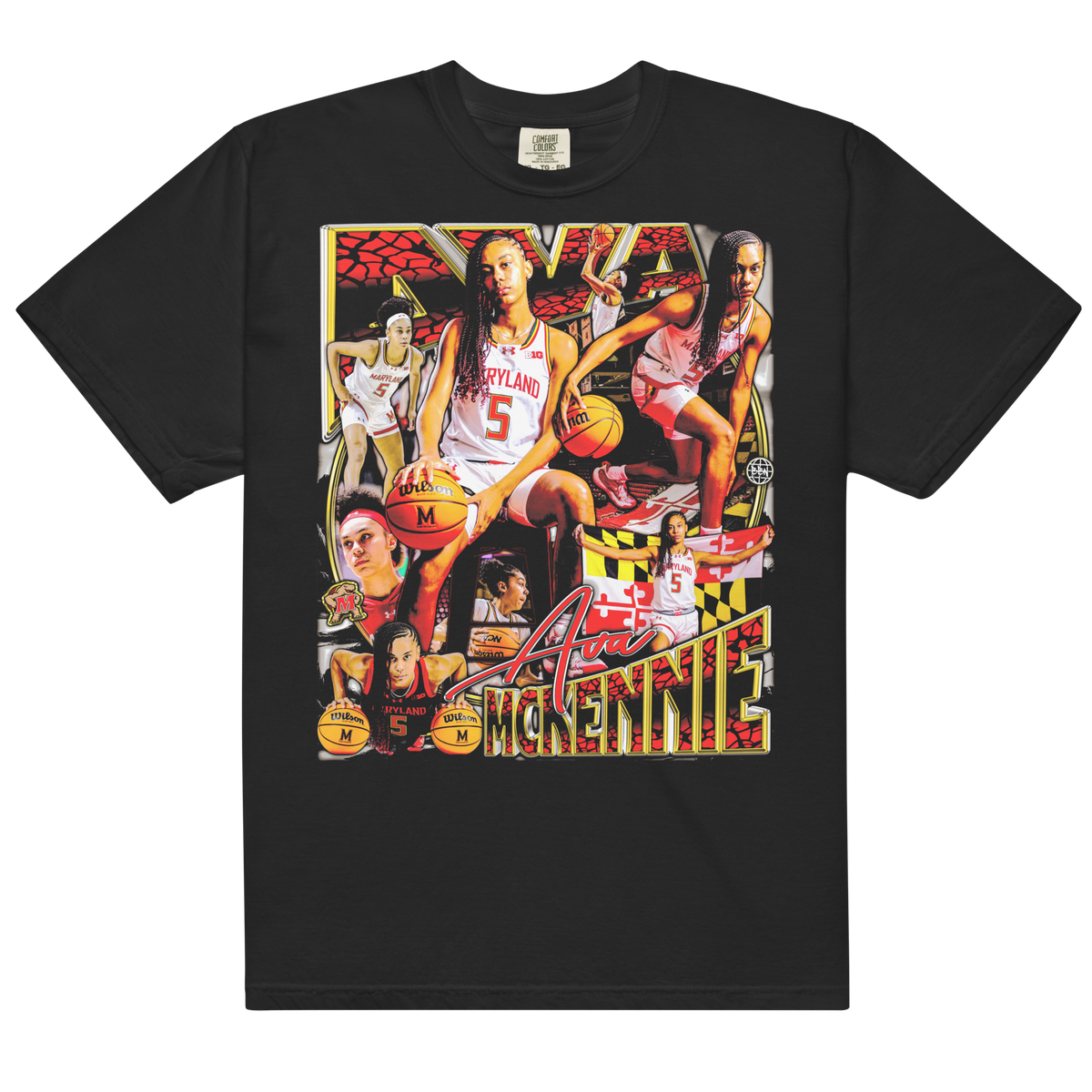 Ava McKennie Comfort Graphic Tee - Black - Product mockup