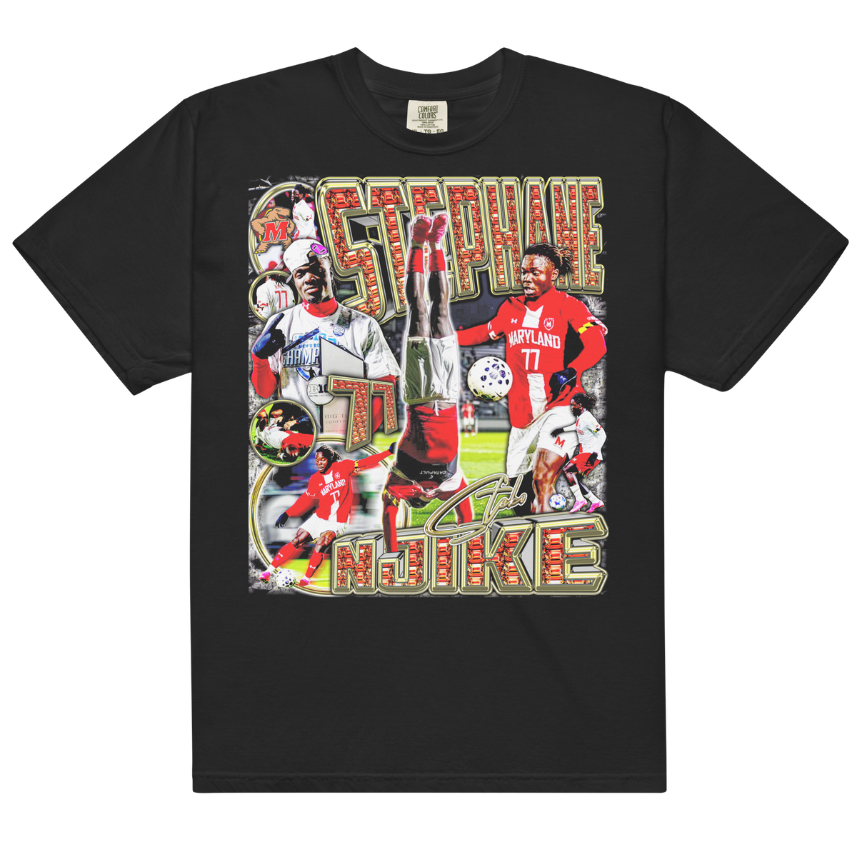 Stephane Njike Graphic Comfort Tee - Black - Product mockup