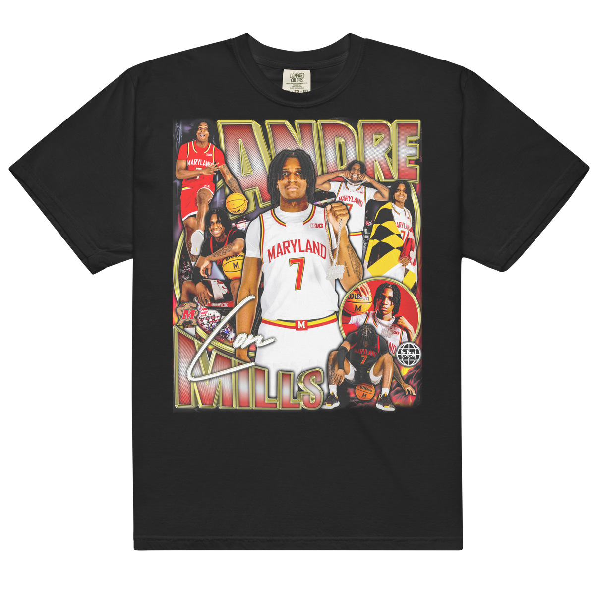 Andre Mills Comfort Graphic Tee 001 - Black - Product mockup