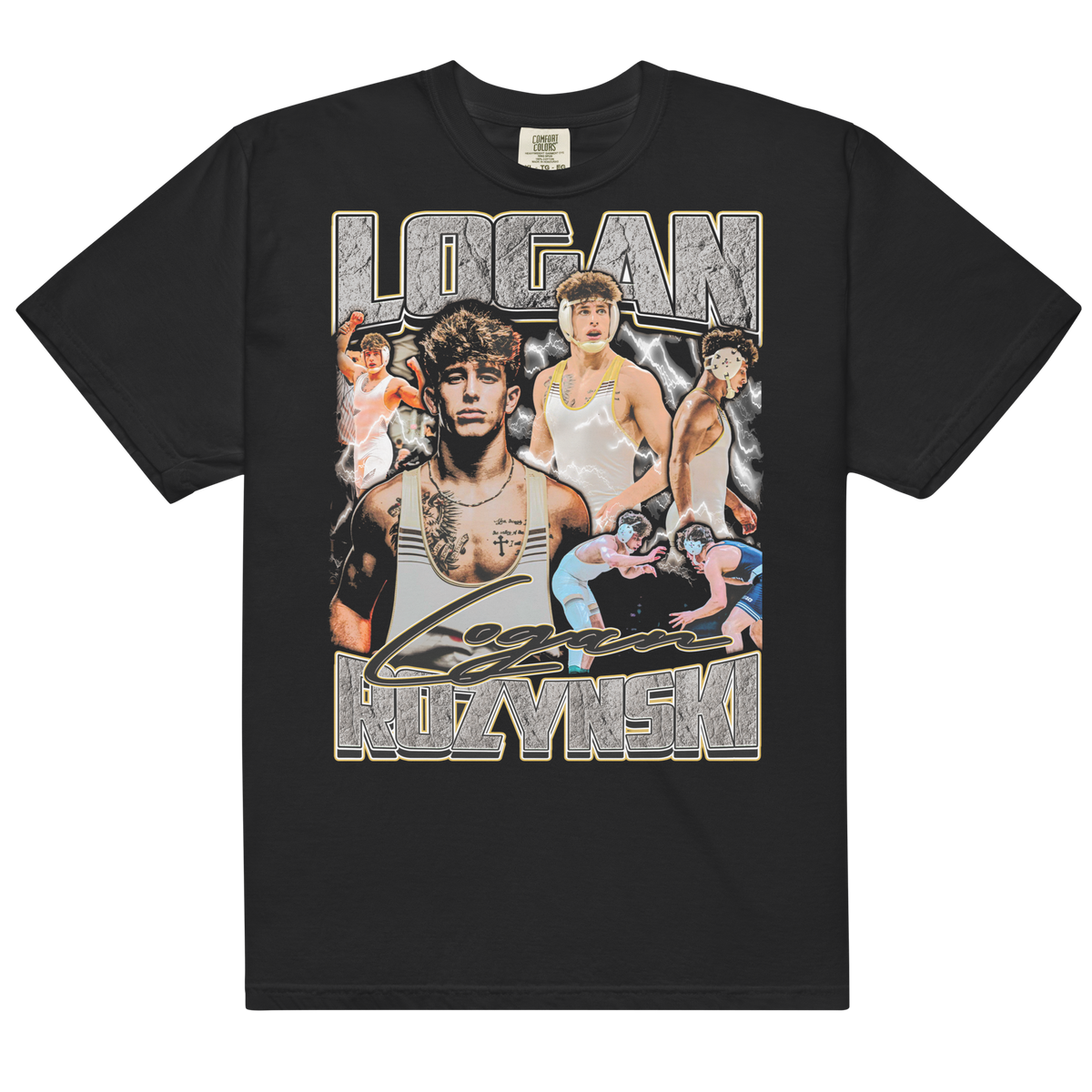 Logan Rozynski Comfort Graphic Tee 001 - Black - Product mockup