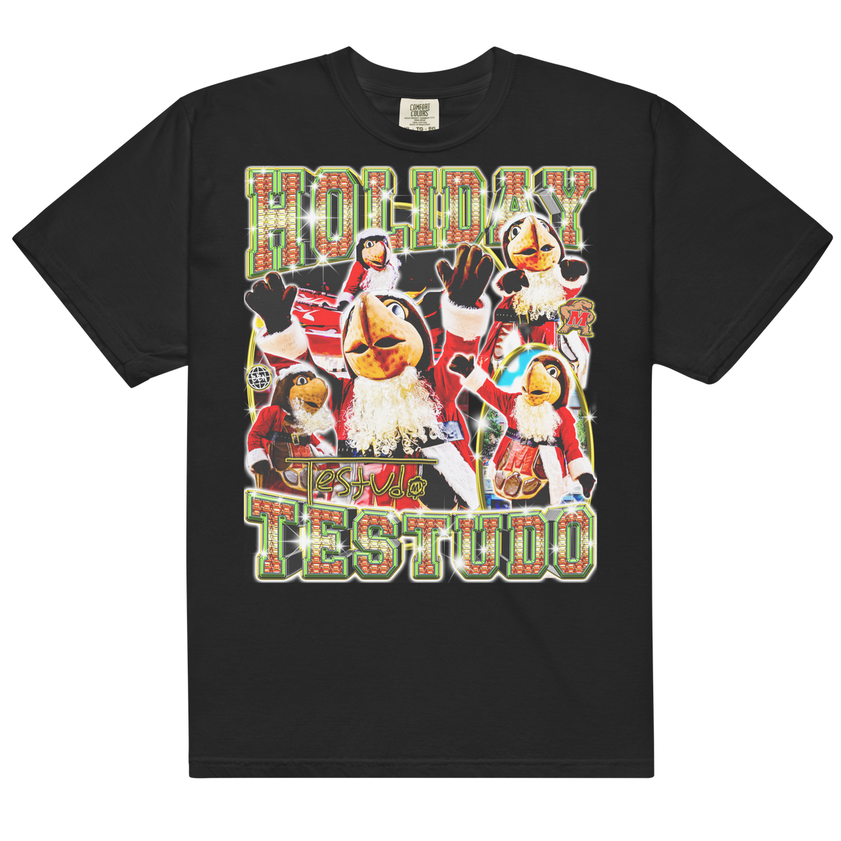 Holiday Testudo Comfort T-Shirt - Black - Product mockup