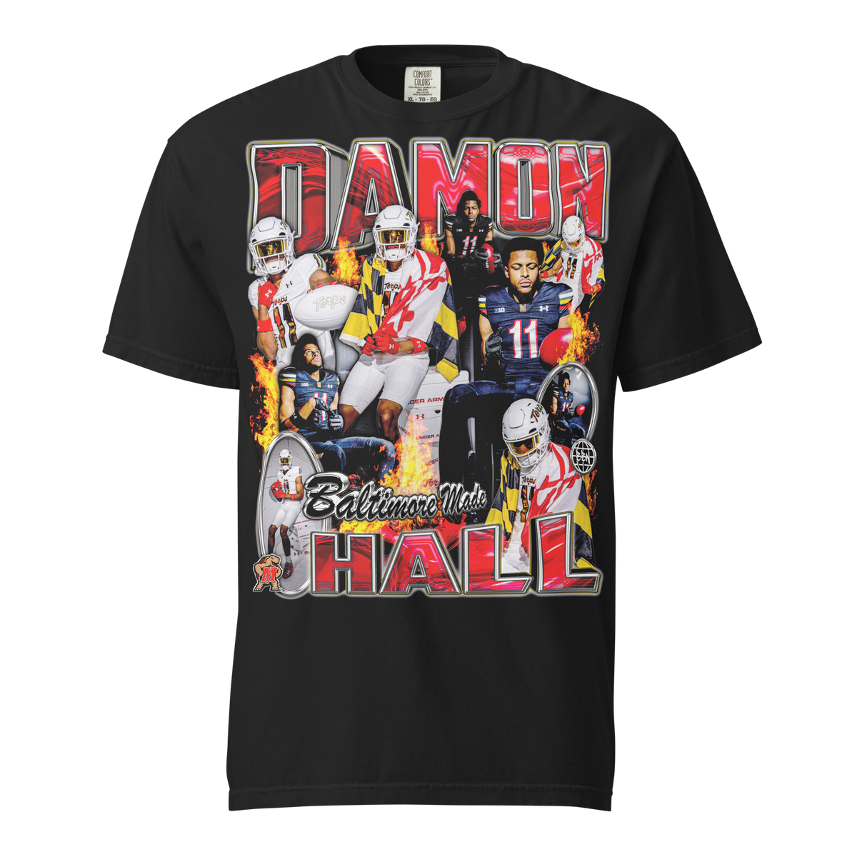 Damon Hall Comfort T-Shirt - Black - Product mockup