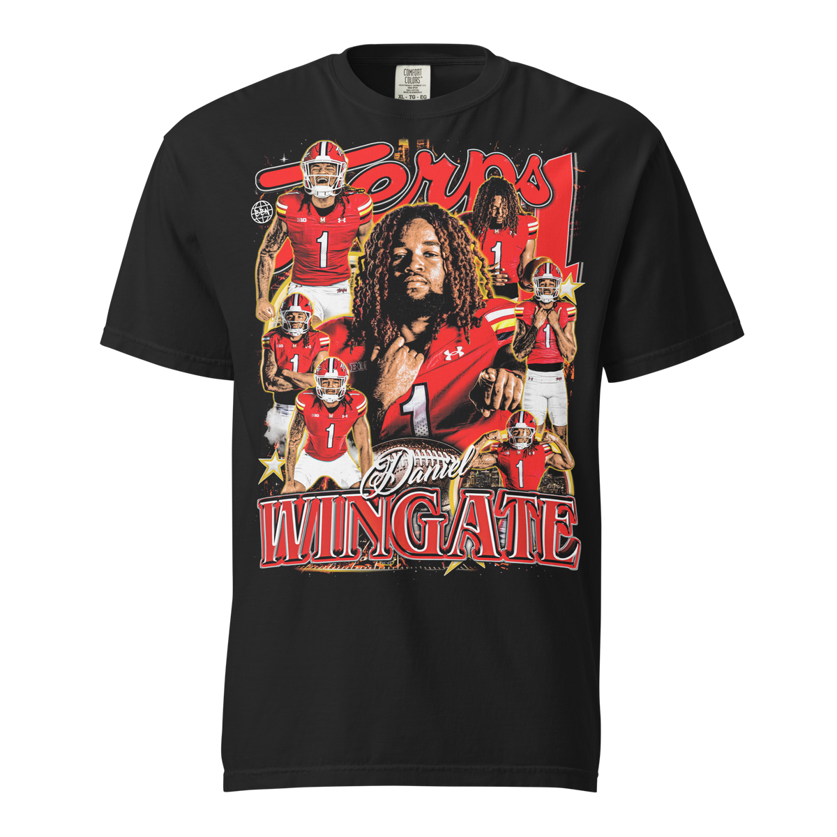 Daniel Wingate 02 Comfort Tee - Black - Product mockup