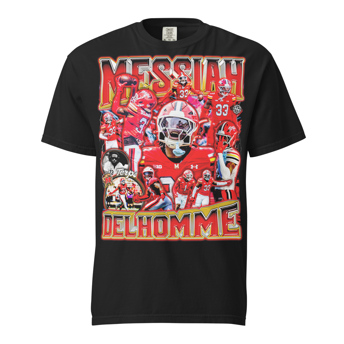 Messiah Delhomme 01 Comfort Tee - Black - Product mockup