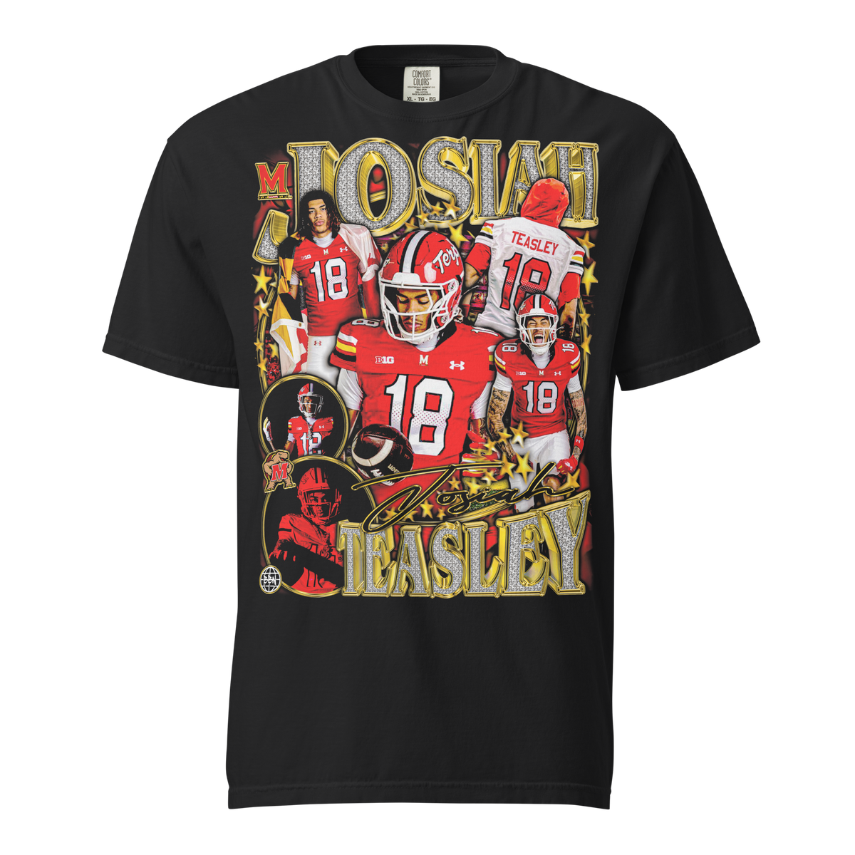 Josiah Teasley 02 Comfort Tee - Black - Product mockup