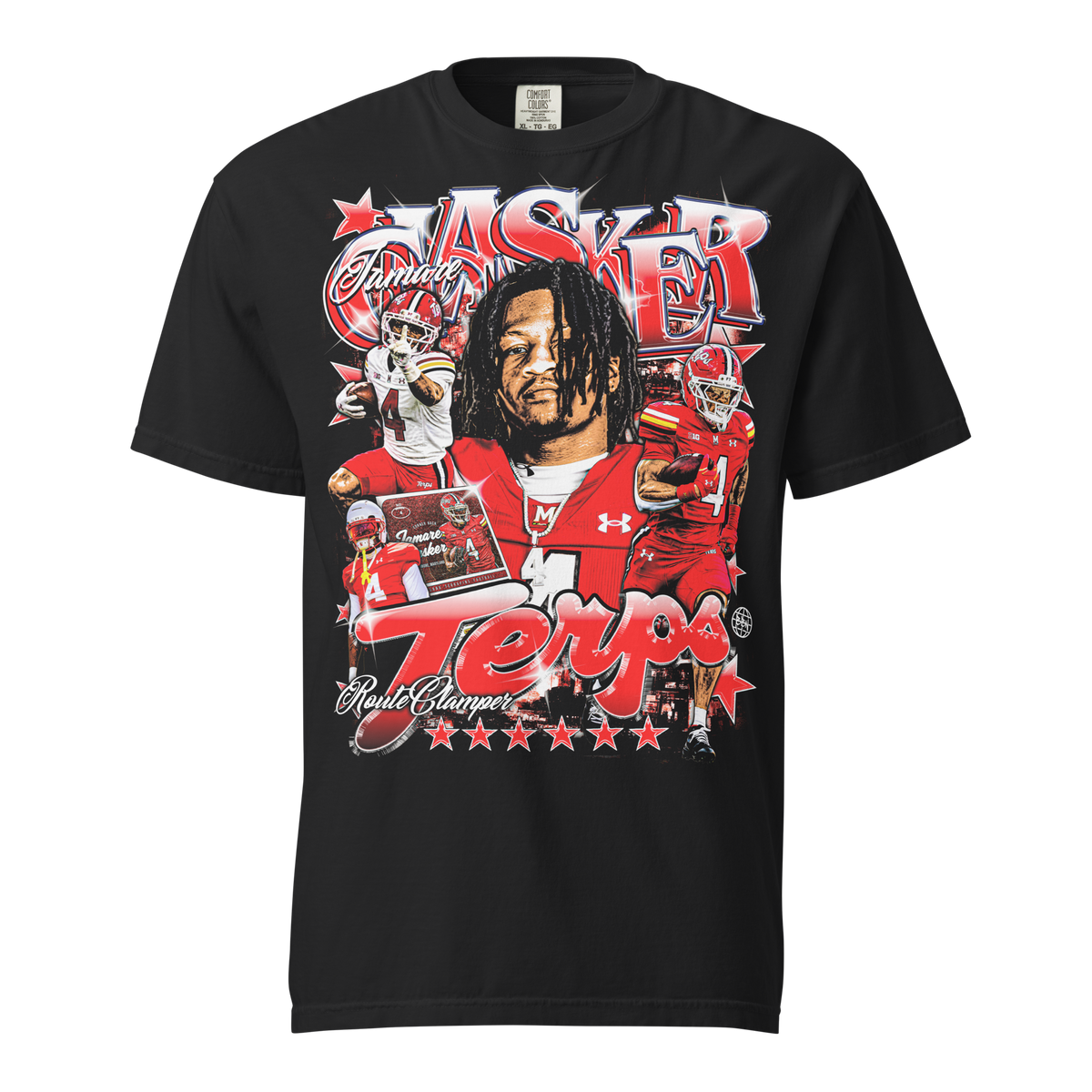 Jamare Glasker 01 Comfort Tee - Black - Product mockup