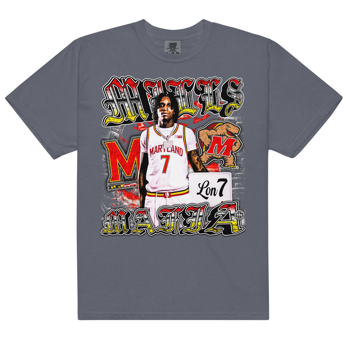 Mills Mafia Comfort Graphic Tee 001 - Denim - Product mockup