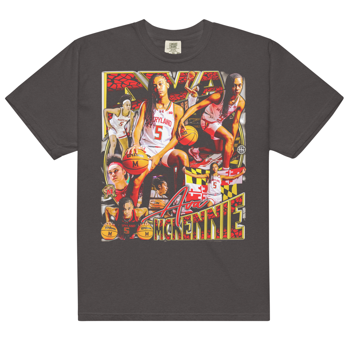 Ava McKennie Comfort Graphic Tee - Graphite - Product mockup