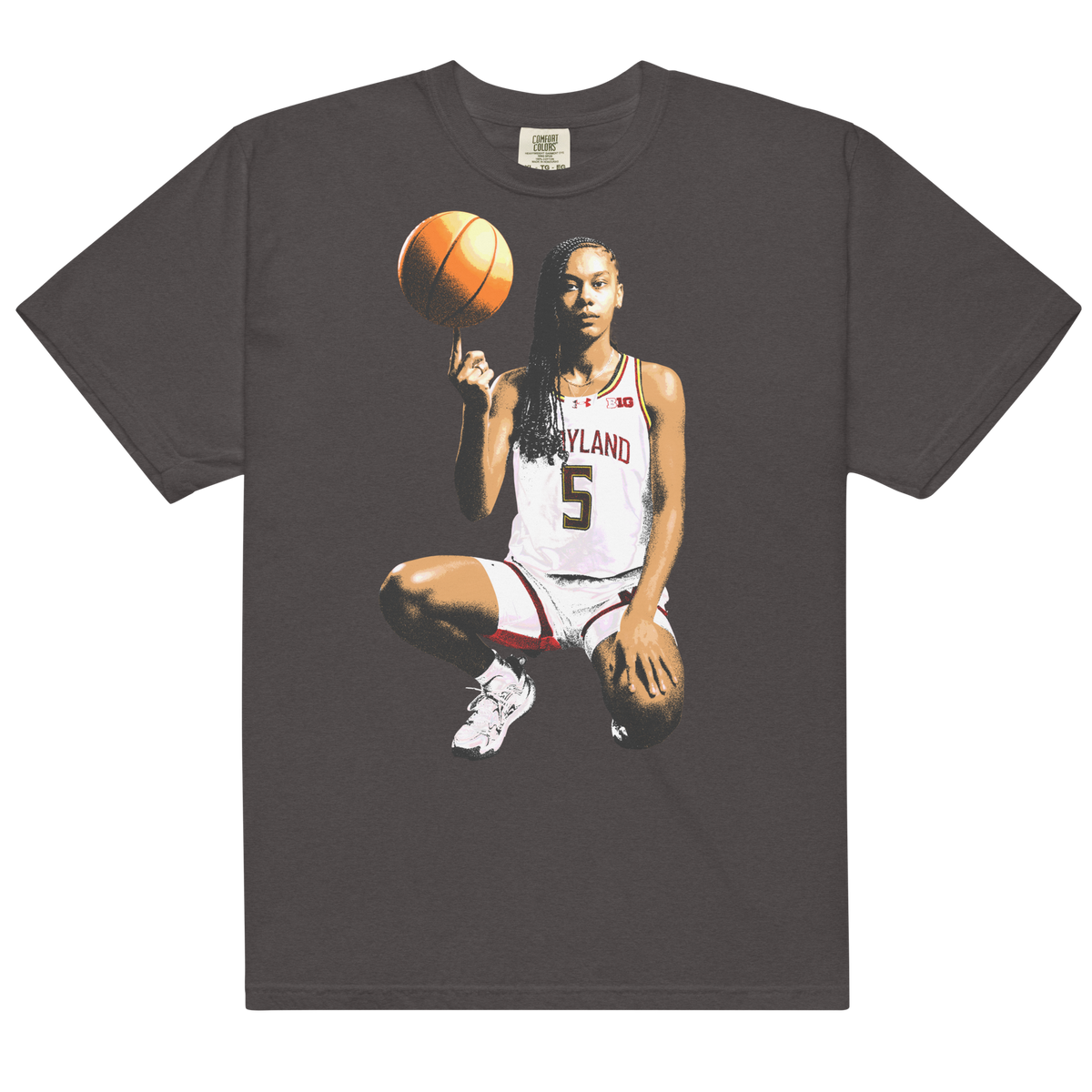 Ava McKennie Comfort Toon Graphic Tee - Graphite - Product mockup