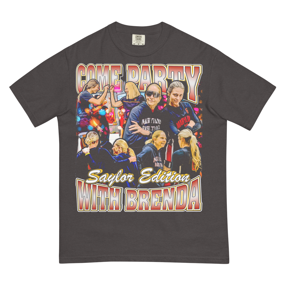 Come Party With Brenda (Saylor Version) Comfort T-Shirt - Graphite - Product mockup