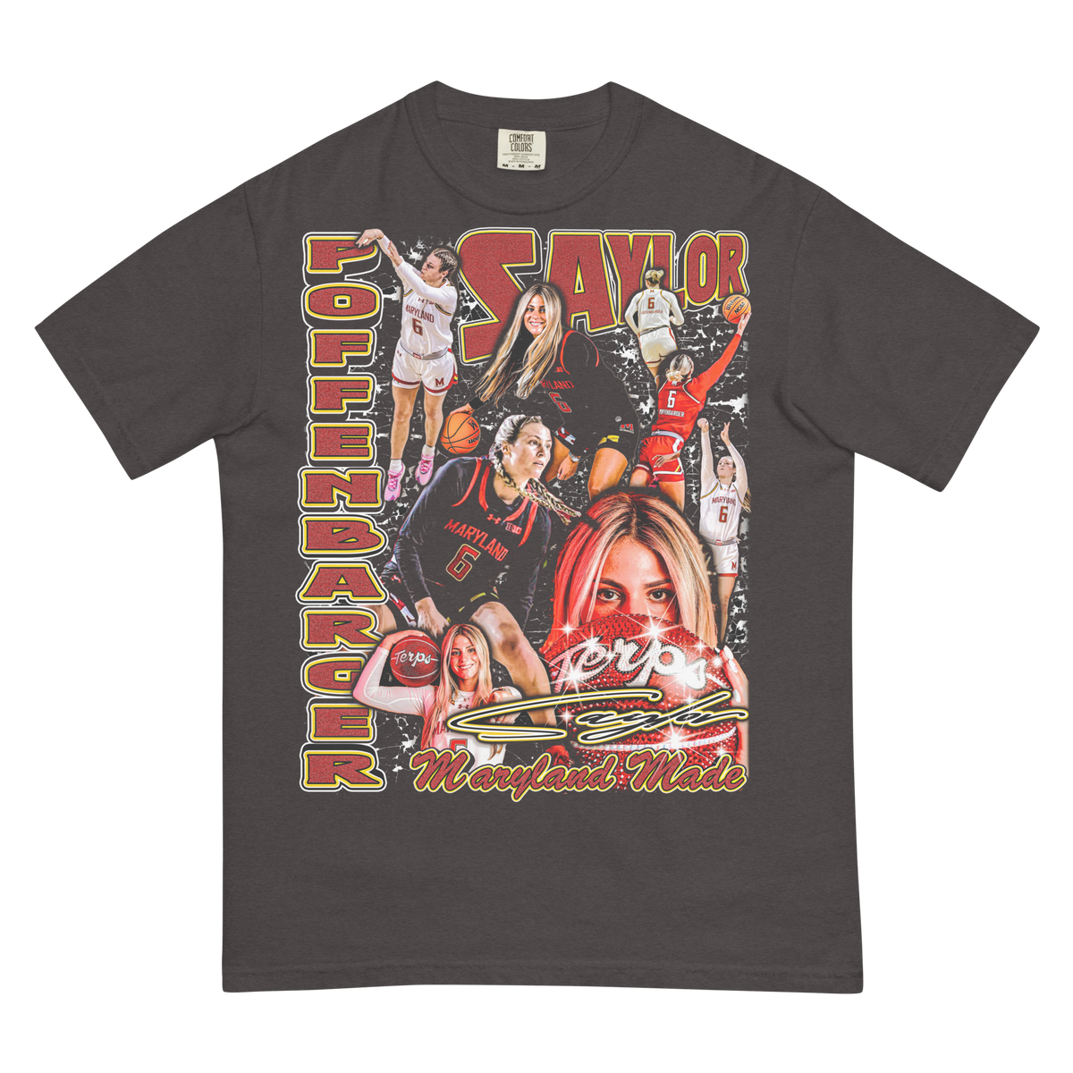 Saylor Poffenbarger 24-25 Graphic Comfort T-Shirt - Graphite - Product mockup