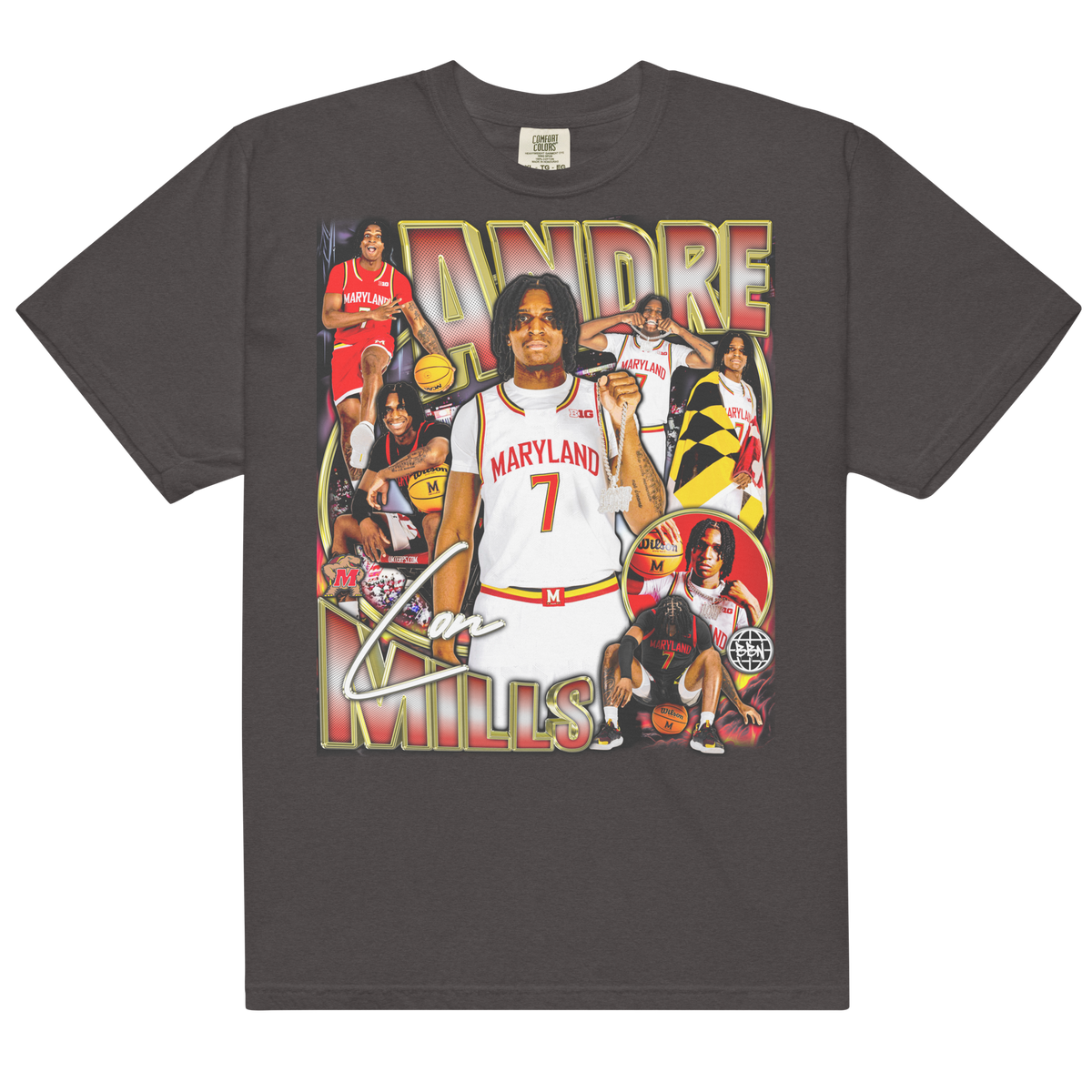 Andre Mills Comfort Graphic Tee 001 - Graphite - Product mockup