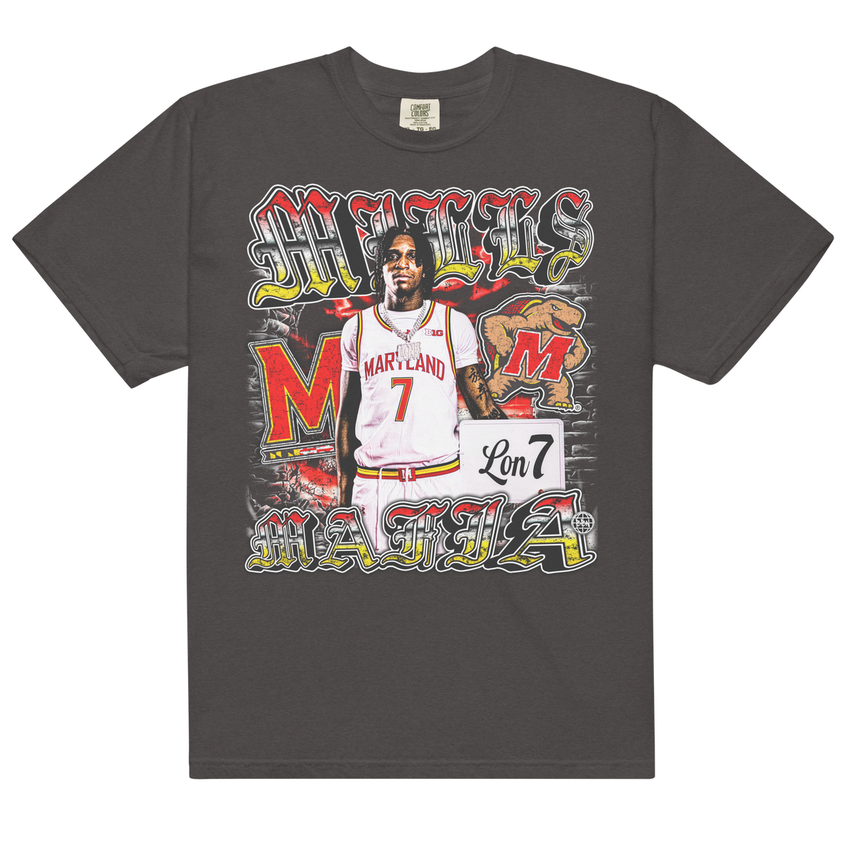 Mills Mafia Comfort Graphic Tee 001 - Graphite - Product mockup