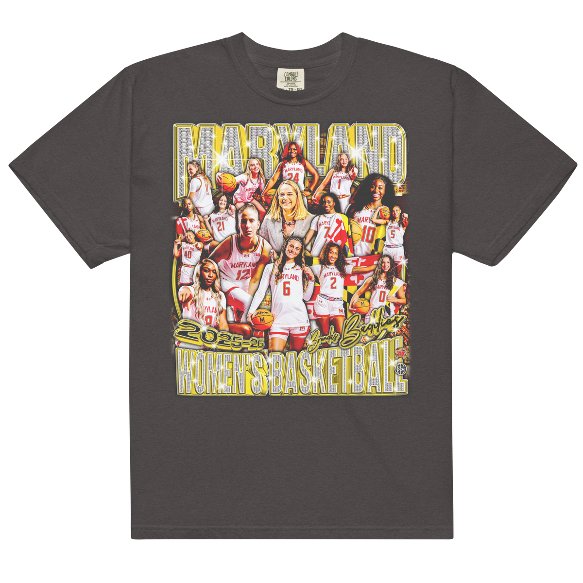 Terps Wbb 25-26' Comfort Graphic T-Shirt - Graphite - Product mockup