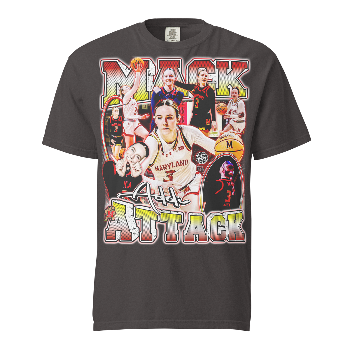 Mack Attack Comfort T-Shirt 02 - Graphite - Product mockup