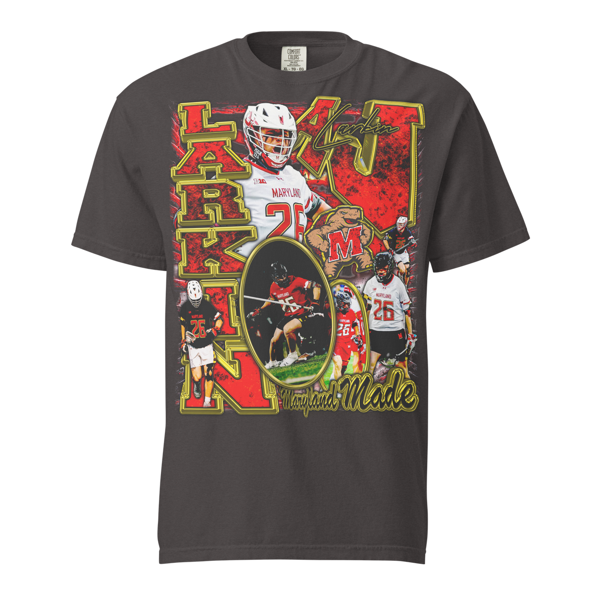 Aj Larkin Comfort Graphic T-Shirt - Graphite - Product mockup