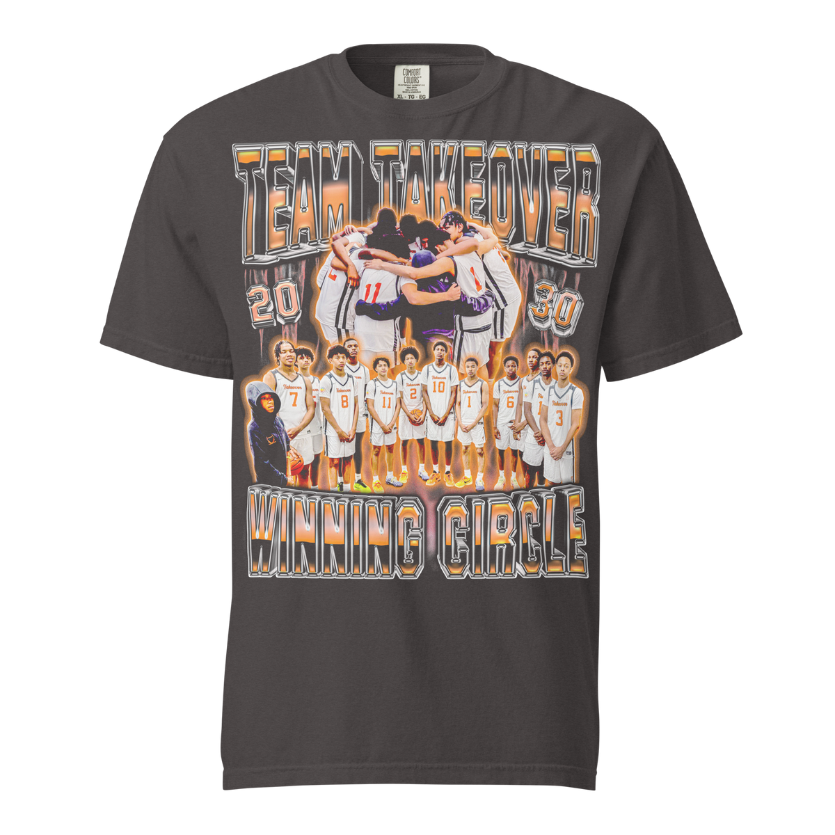 Team Takeover Winning Comfort T-Shirt - Graphite - Product mockup