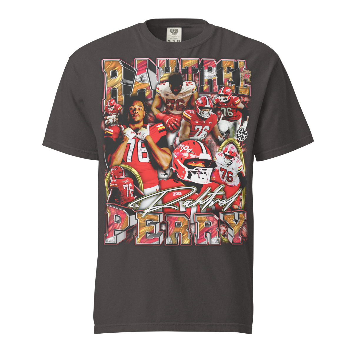 Rahtrel Perry 01 Comfort Tee - Graphite - Product mockup
