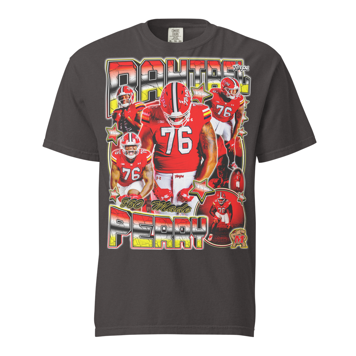 Rahtrel Perry 02 Comfort T-Shirt - Graphite - Product mockup