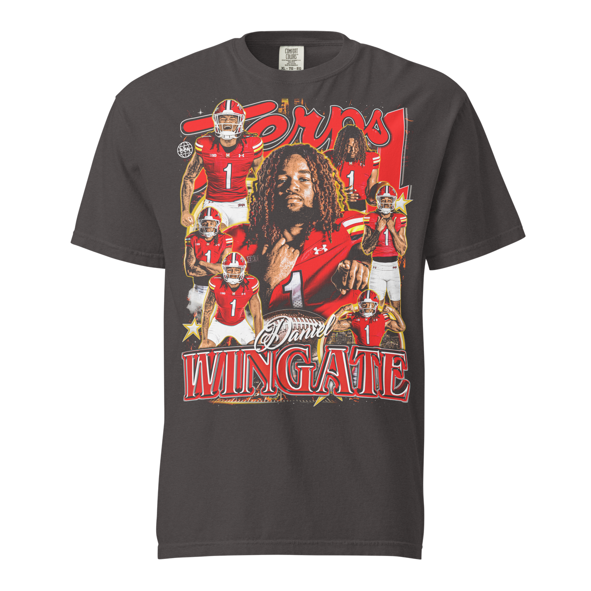 Daniel Wingate 02 Comfort Tee - Graphite - Product mockup