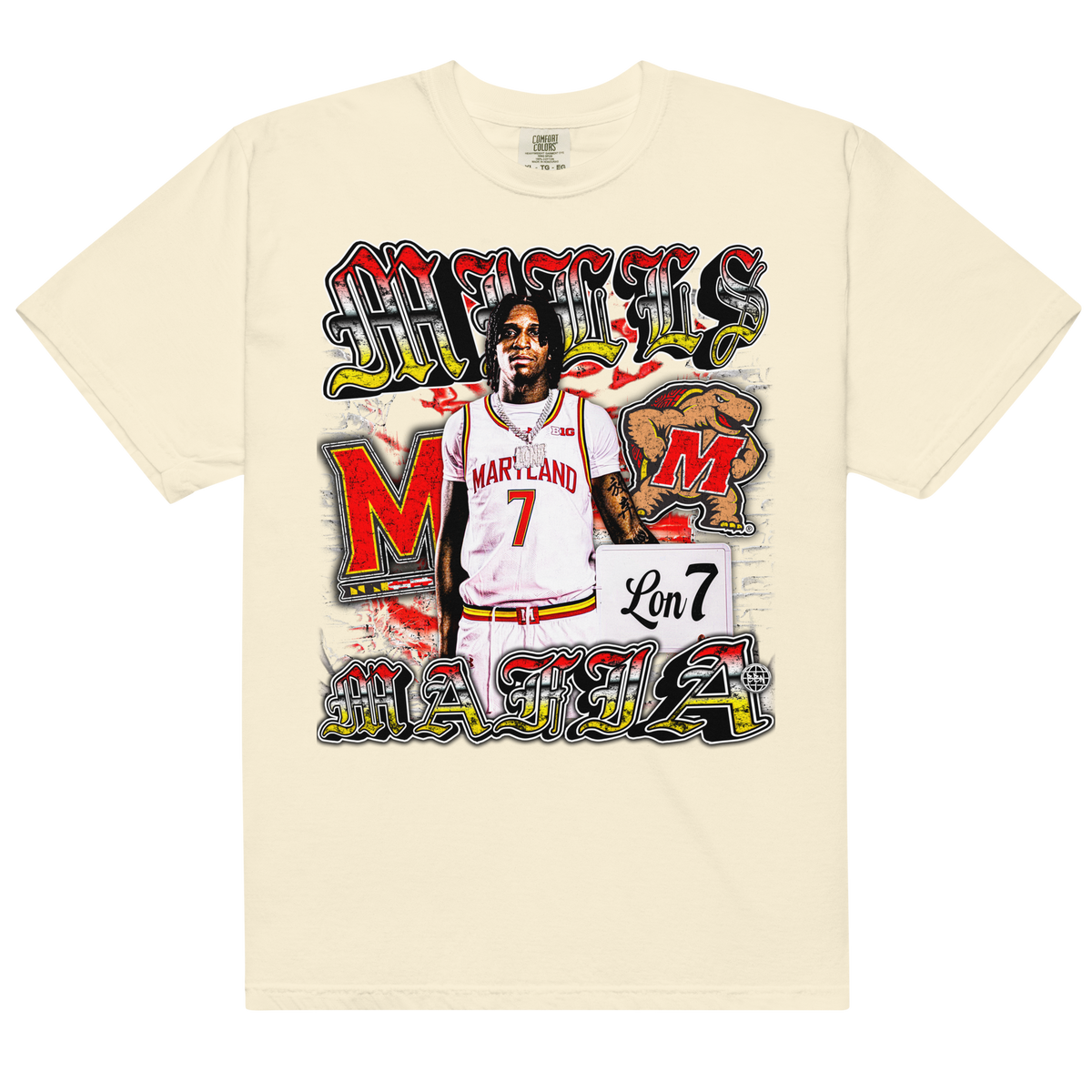 Mills Mafia Comfort Graphic Tee 001 - Ivory - Product mockup