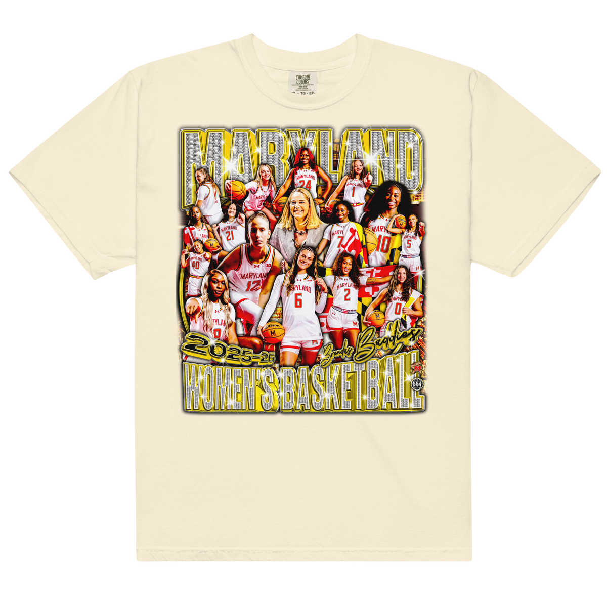 Terps Wbb 25-26' Comfort Graphic T-Shirt - Ivory - Product mockup