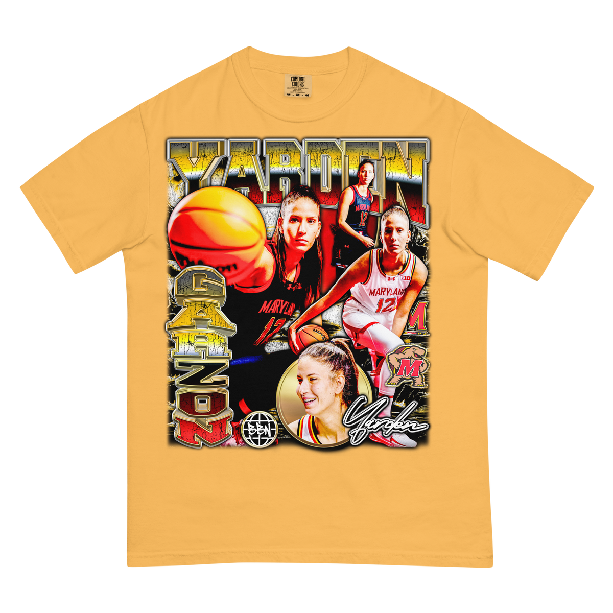 Yarden Garzon Comfort T-Shirt - Mustard - Product mockup