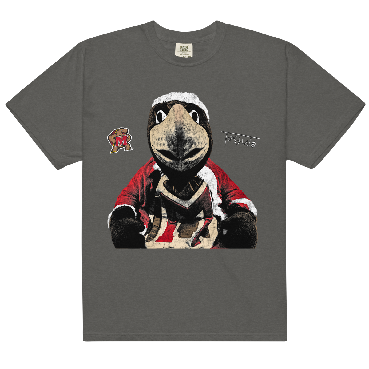 Testudo Santa Comfort T-Shirt - Pepper - Product mockup