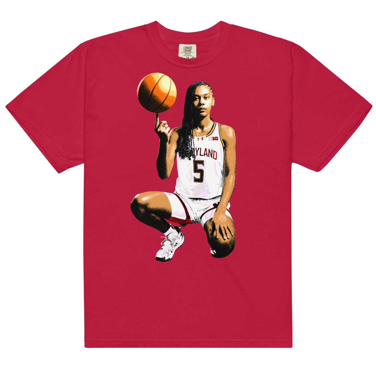 Ava McKennie Comfort Toon Graphic Tee - Red - Product mockup