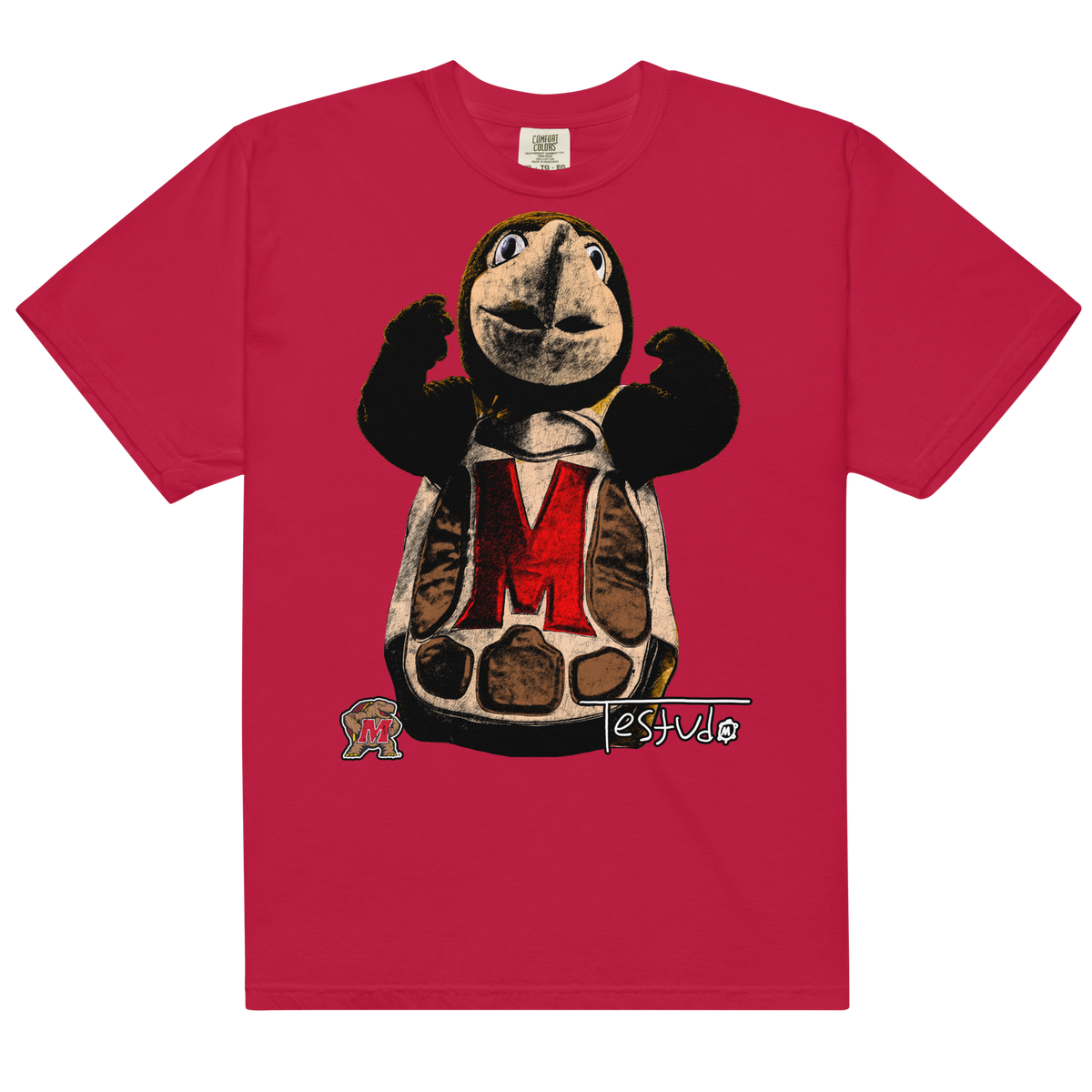 Testudo 02 Comfort T-Shirt - Red - Product mockup