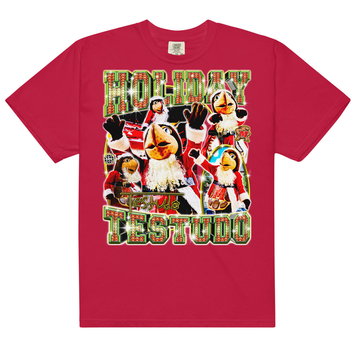 Holiday Testudo Comfort T-Shirt - Red - Product mockup