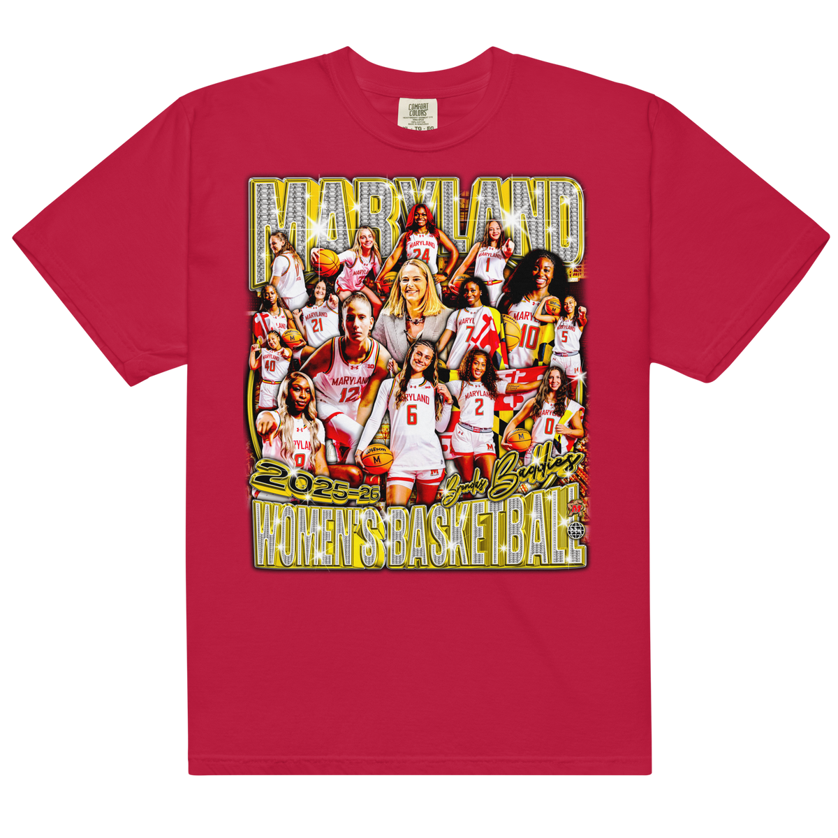 Terps Wbb 25-26' Comfort Graphic T-Shirt - Red - Product mockup