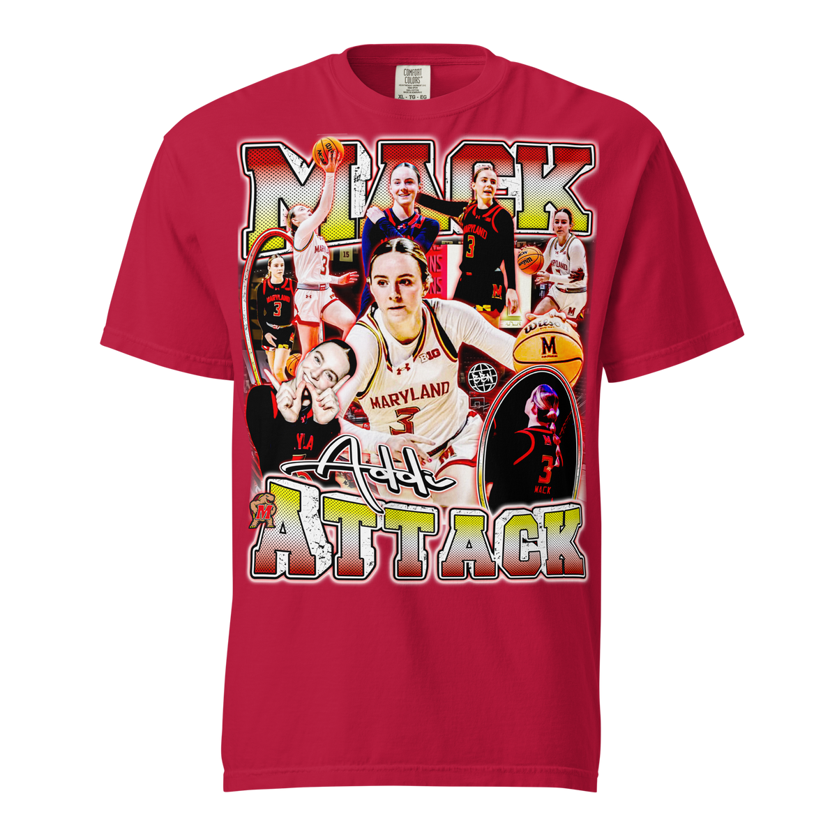 Mack Attack Comfort T-Shirt 02 - Red - Product mockup