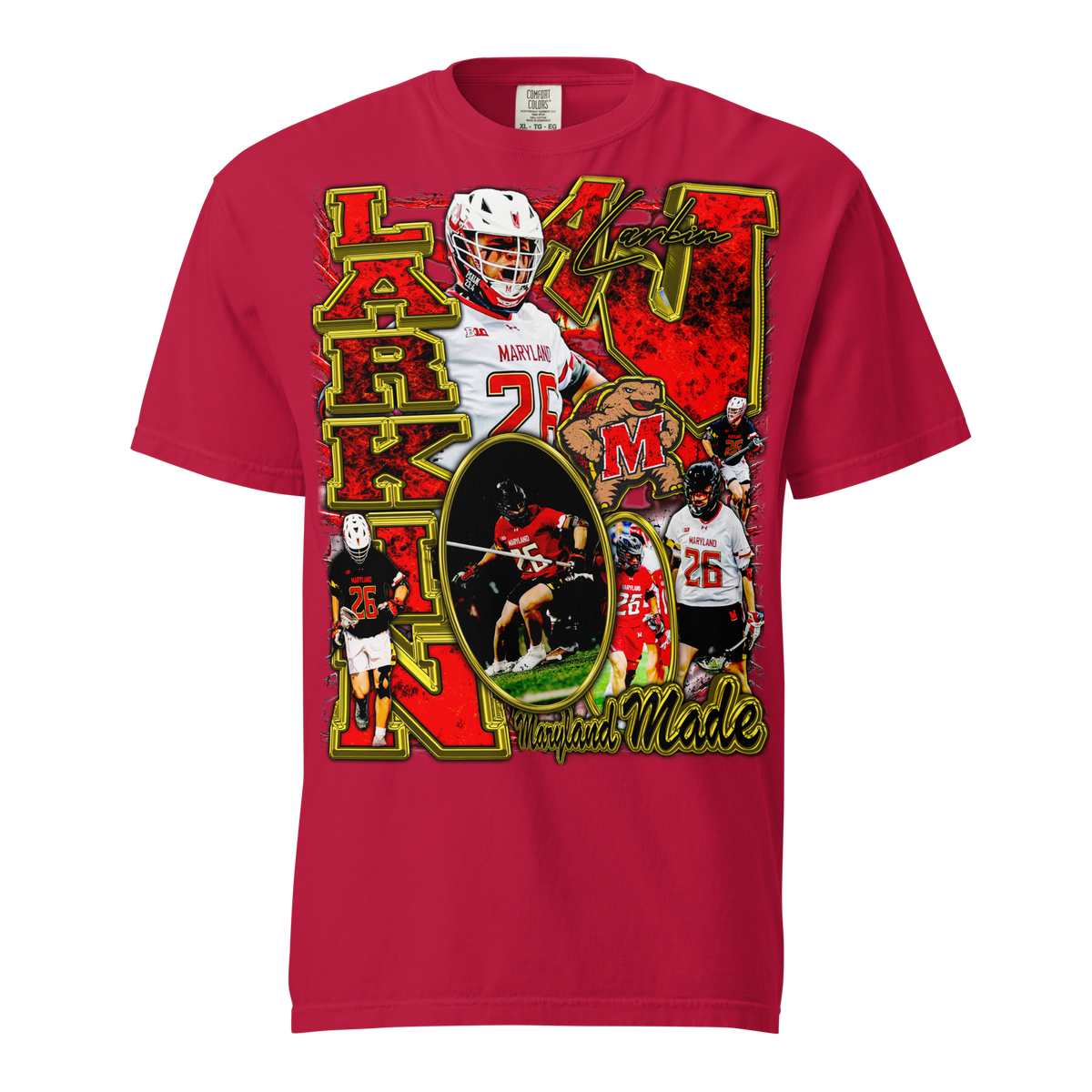 Aj Larkin Comfort Graphic T-Shirt - Red - Product mockup