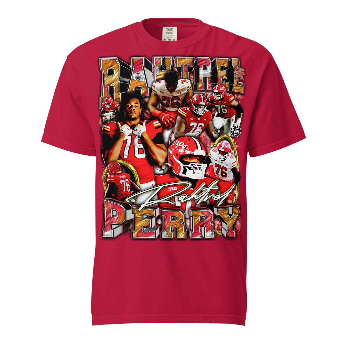 Rahtrel Perry 01 Comfort Tee - Red - Product mockup