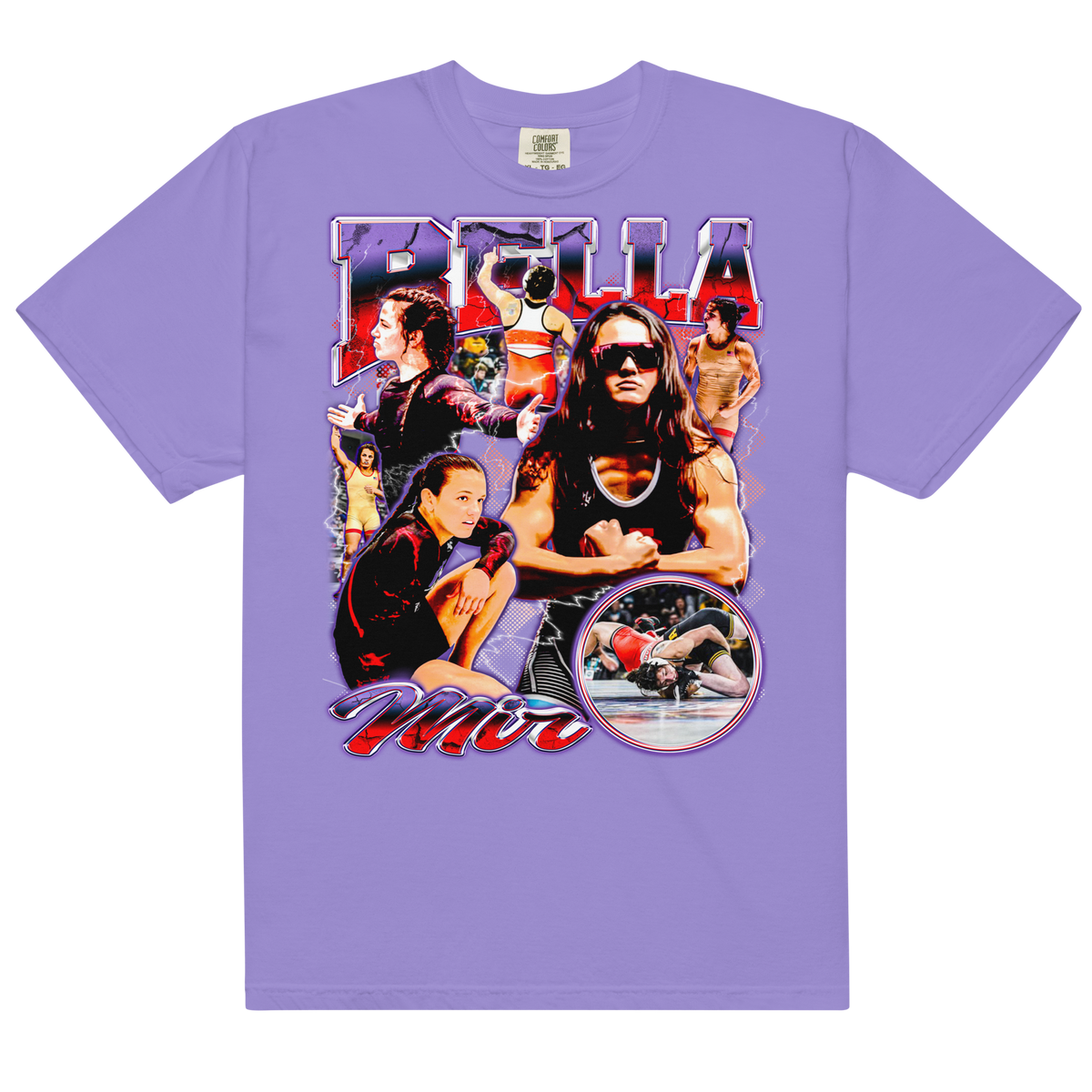 Bella Mir Comfort Graphic T-Shirt 002 - Violet - Product mockup