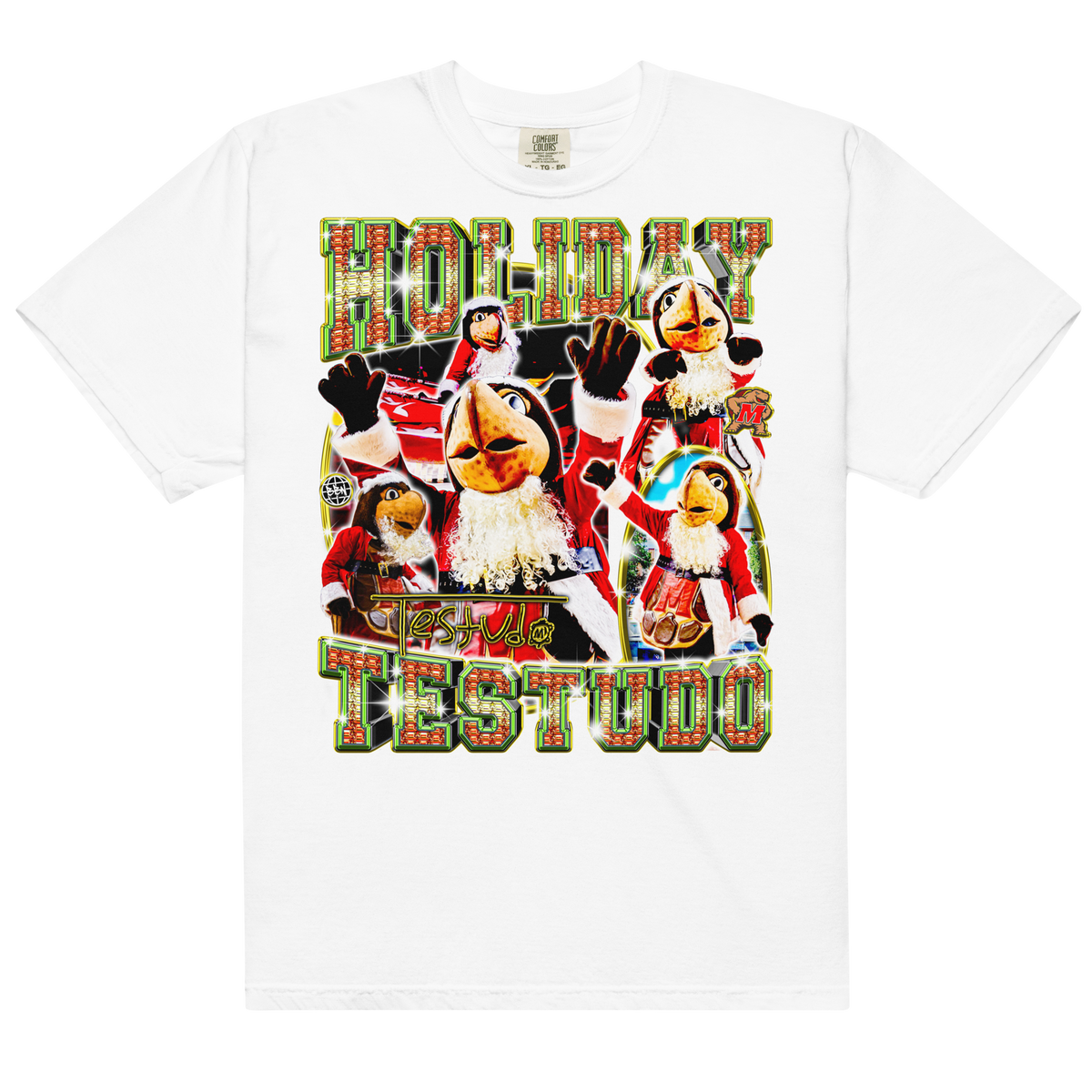 Holiday Testudo Comfort T-Shirt - White - Product mockup