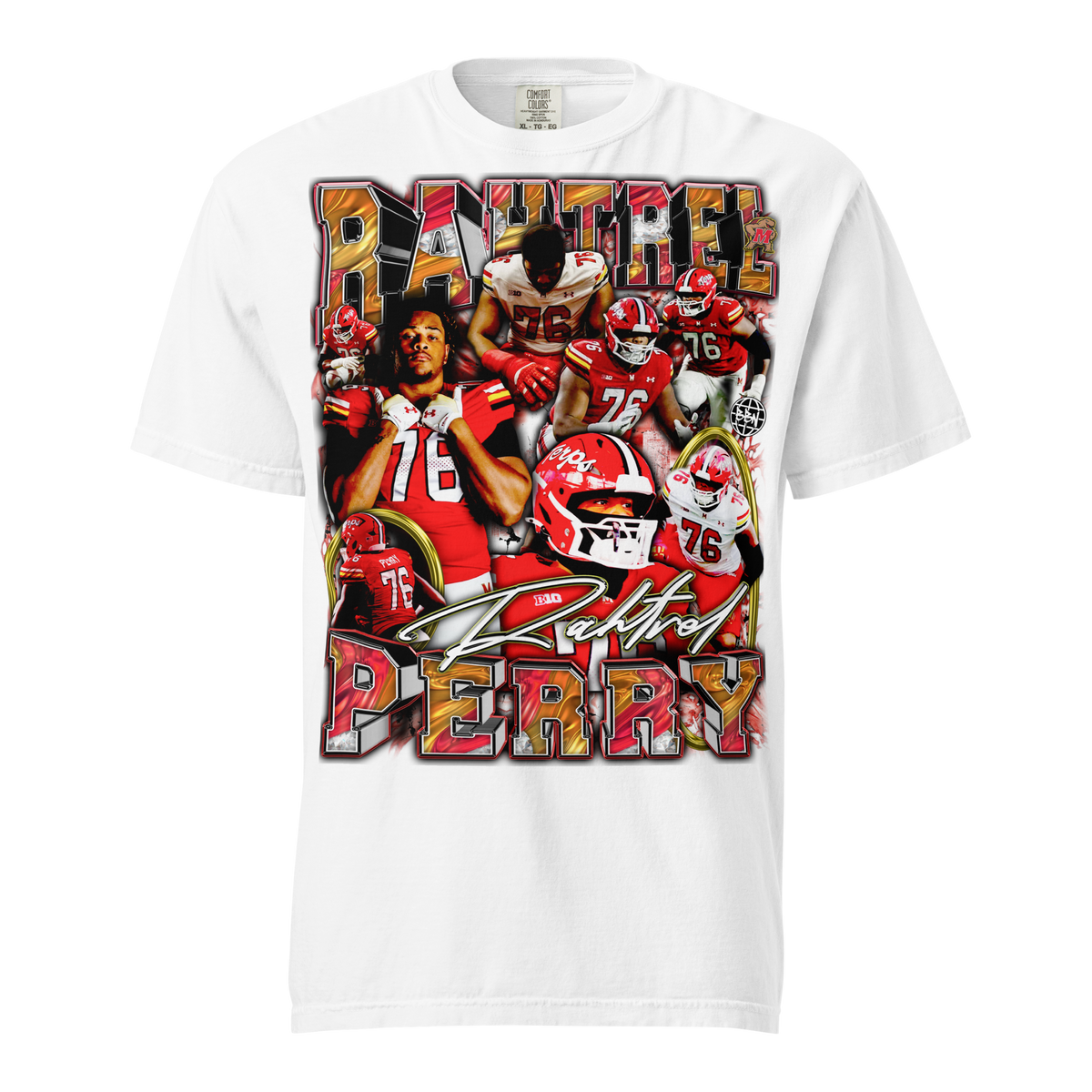 Rahtrel Perry 01 Comfort Tee - White - Product mockup