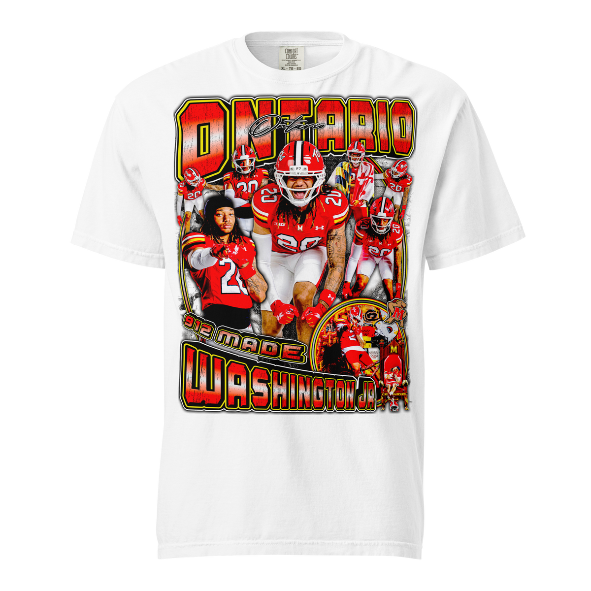 Ontario Washington Jr Comfort Tee - White - Product mockup