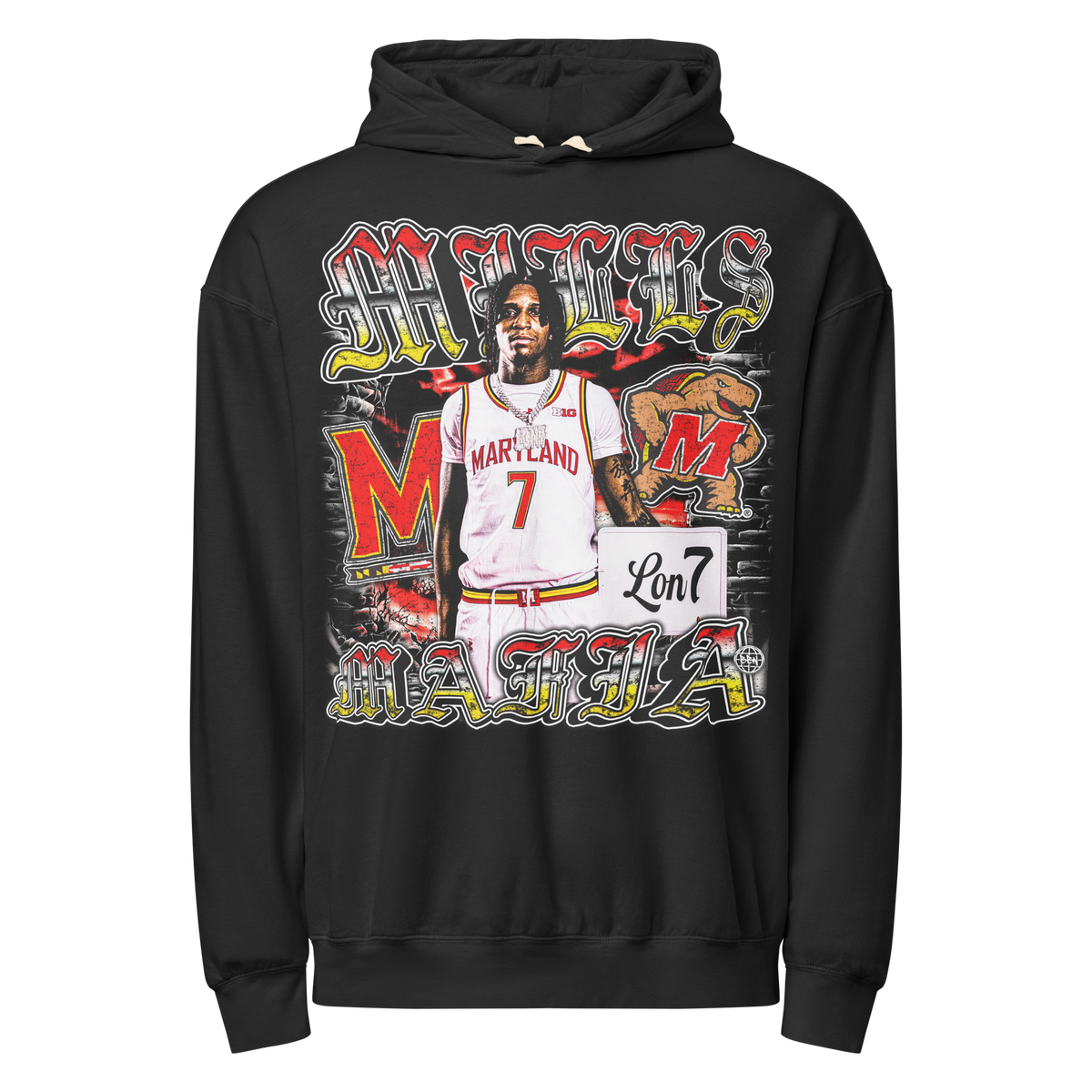 Mills Mafia Comfort Graphic Hoodie 001 - Black - Product mockup