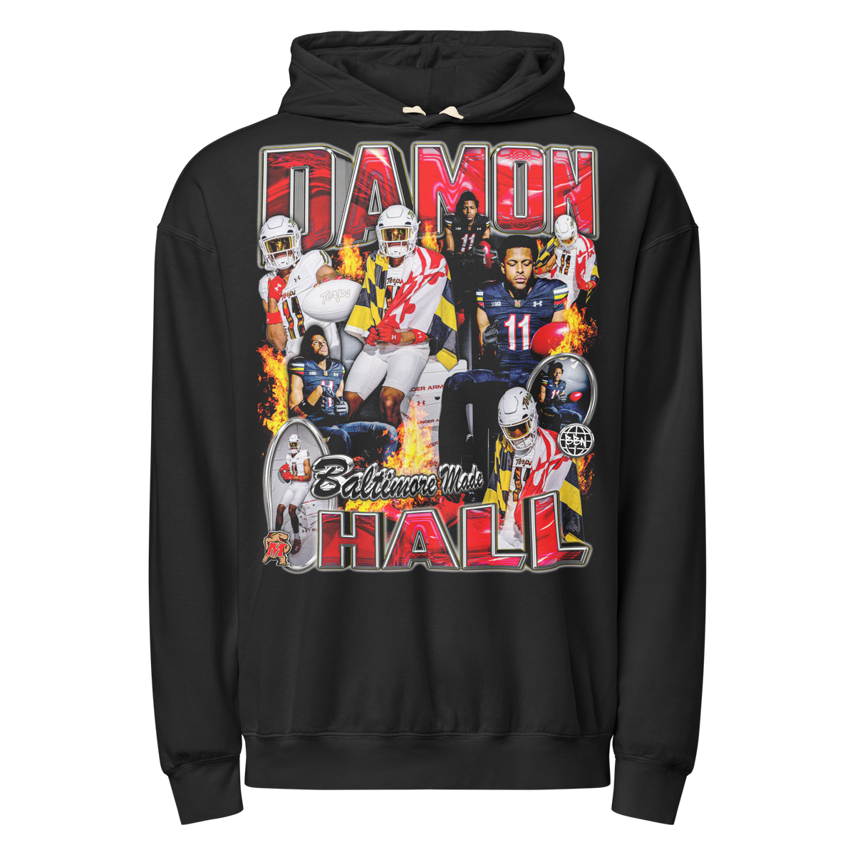 Damon Hall Lightweight Hoodie - Product mockup