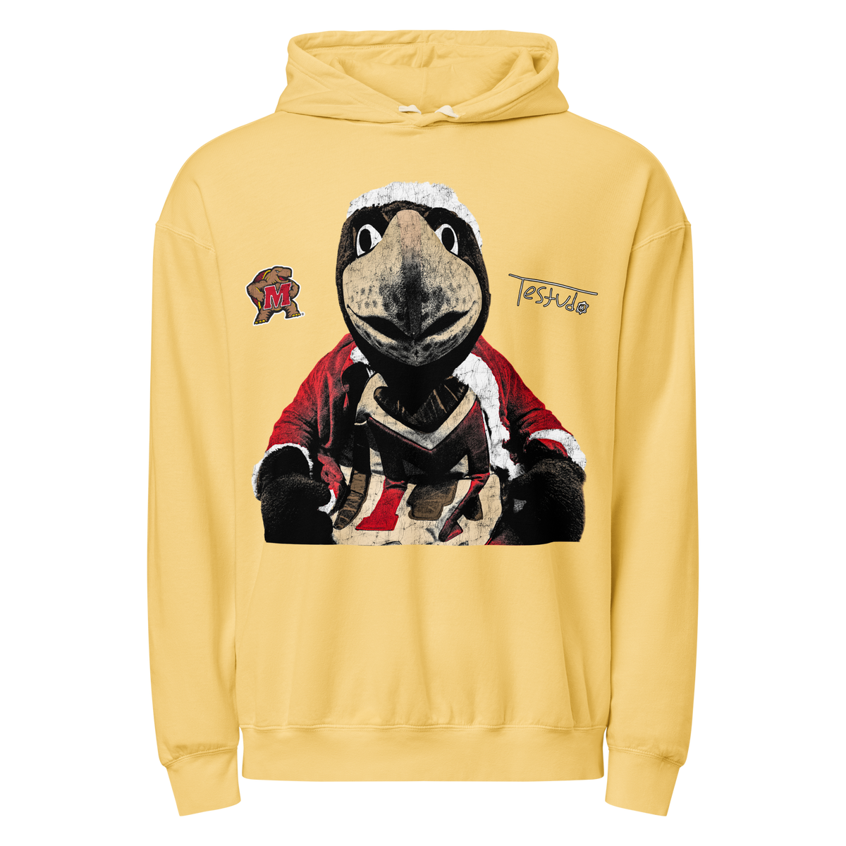 Testudo Santa Comfort Hoodie - Butter - Product mockup