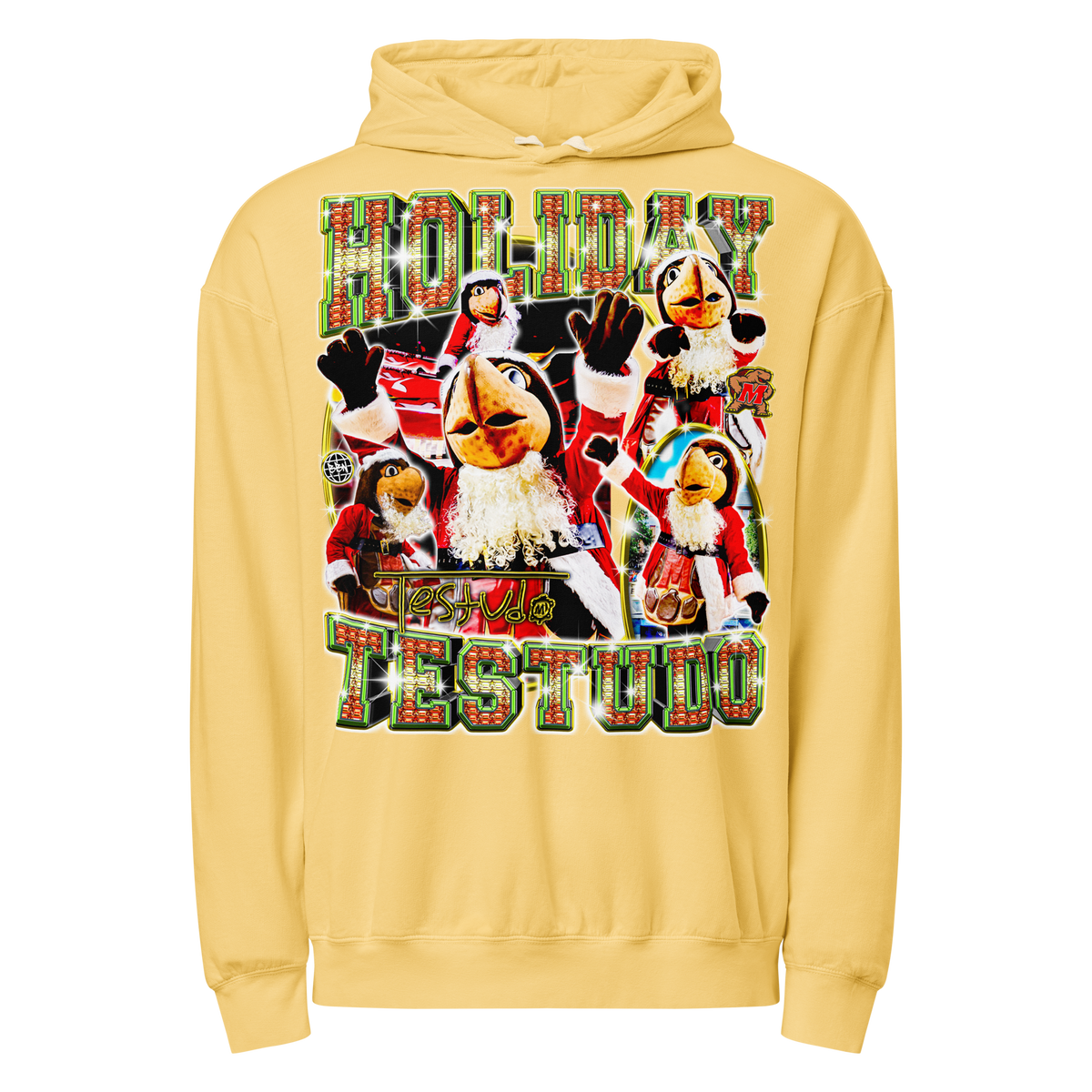 Holiday Testudo Comfort Hoodie - Butter - Product mockup