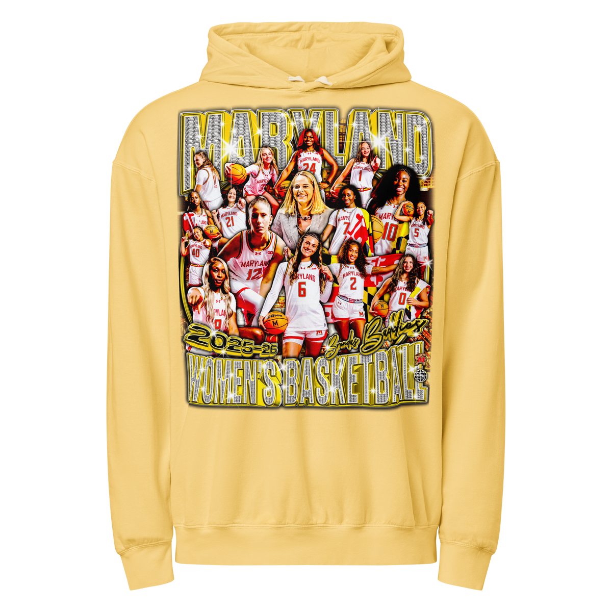 Terps Wbb 25-26' Comfort Graphic Hoodie - Butter - Product mockup