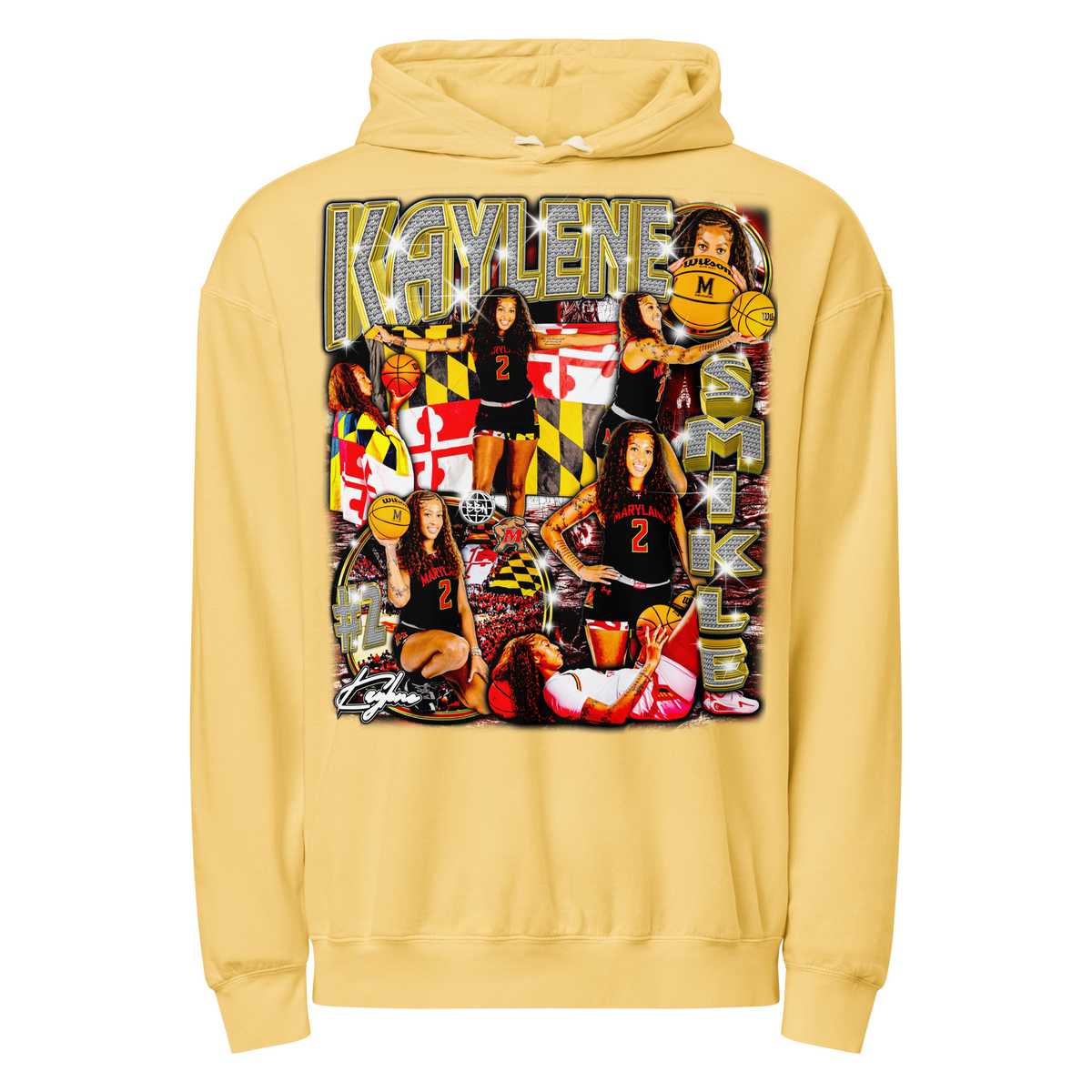 Kaylene Smikle Comfort Hoodie 01 25-26' - Butter - Product mockup