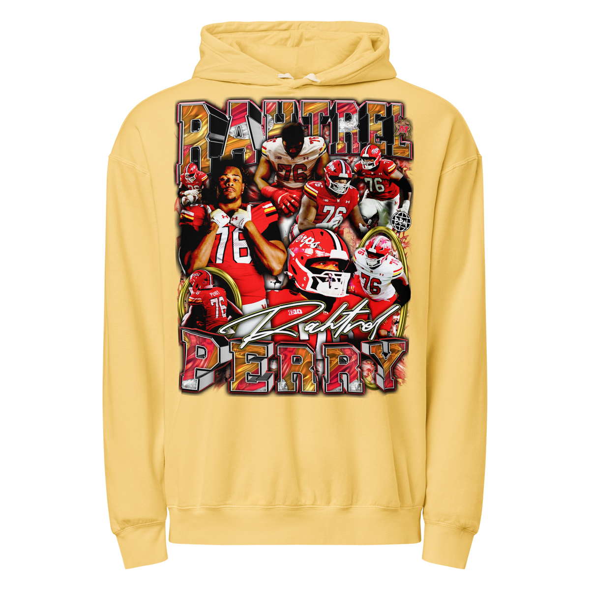 Rahtrel Perry 01 Lightweight Hoodie - Butter - Product mockup