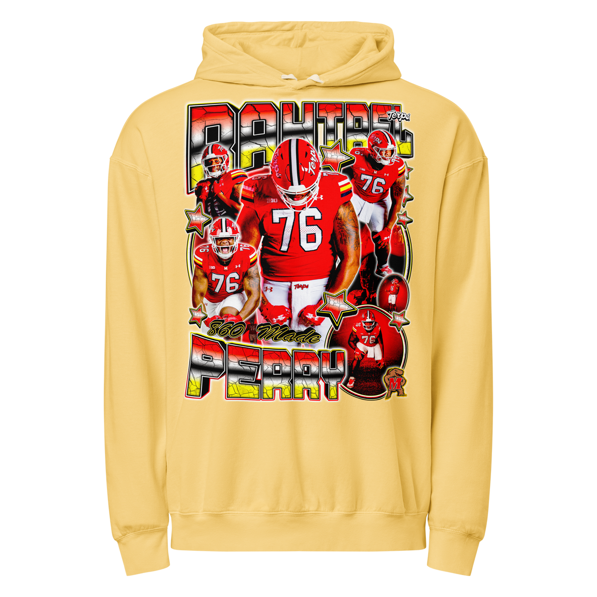Rahtrel Perry 02 Lightweight Hoodie - Butter - Product mockup