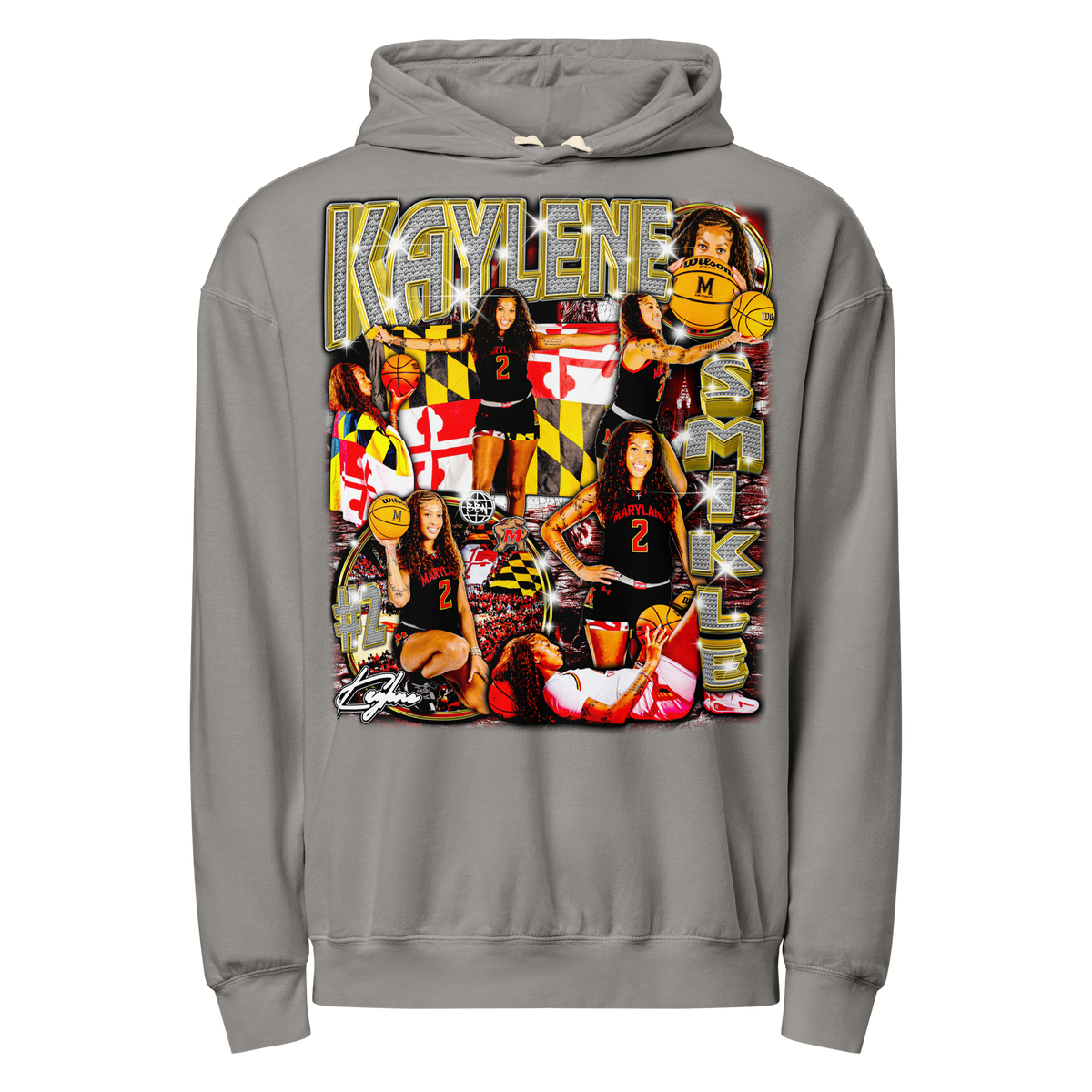 Kaylene Smikle Comfort Hoodie 01 25-26' - Grey - Product mockup