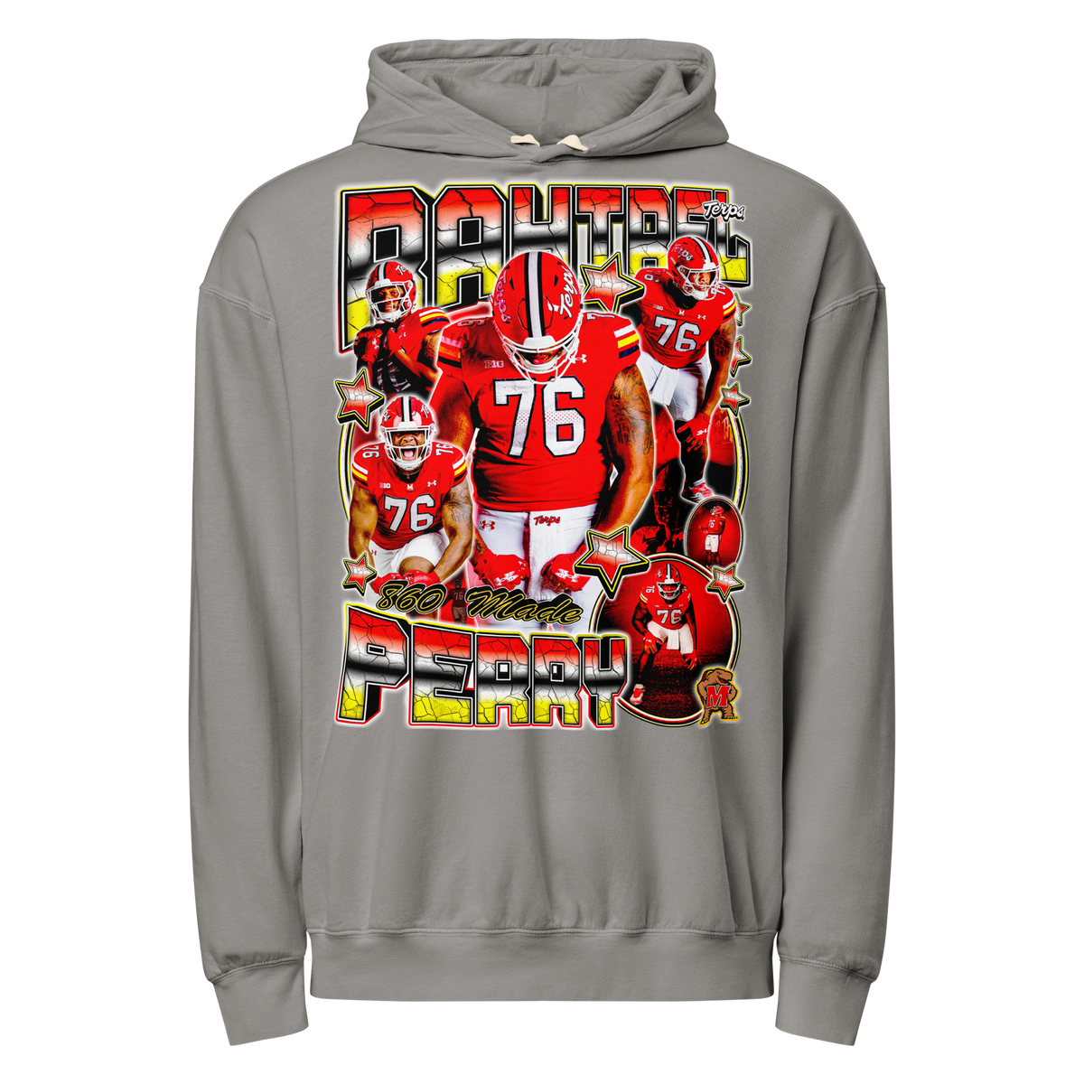Rahtrel Perry 02 Lightweight Hoodie - Grey - Product mockup